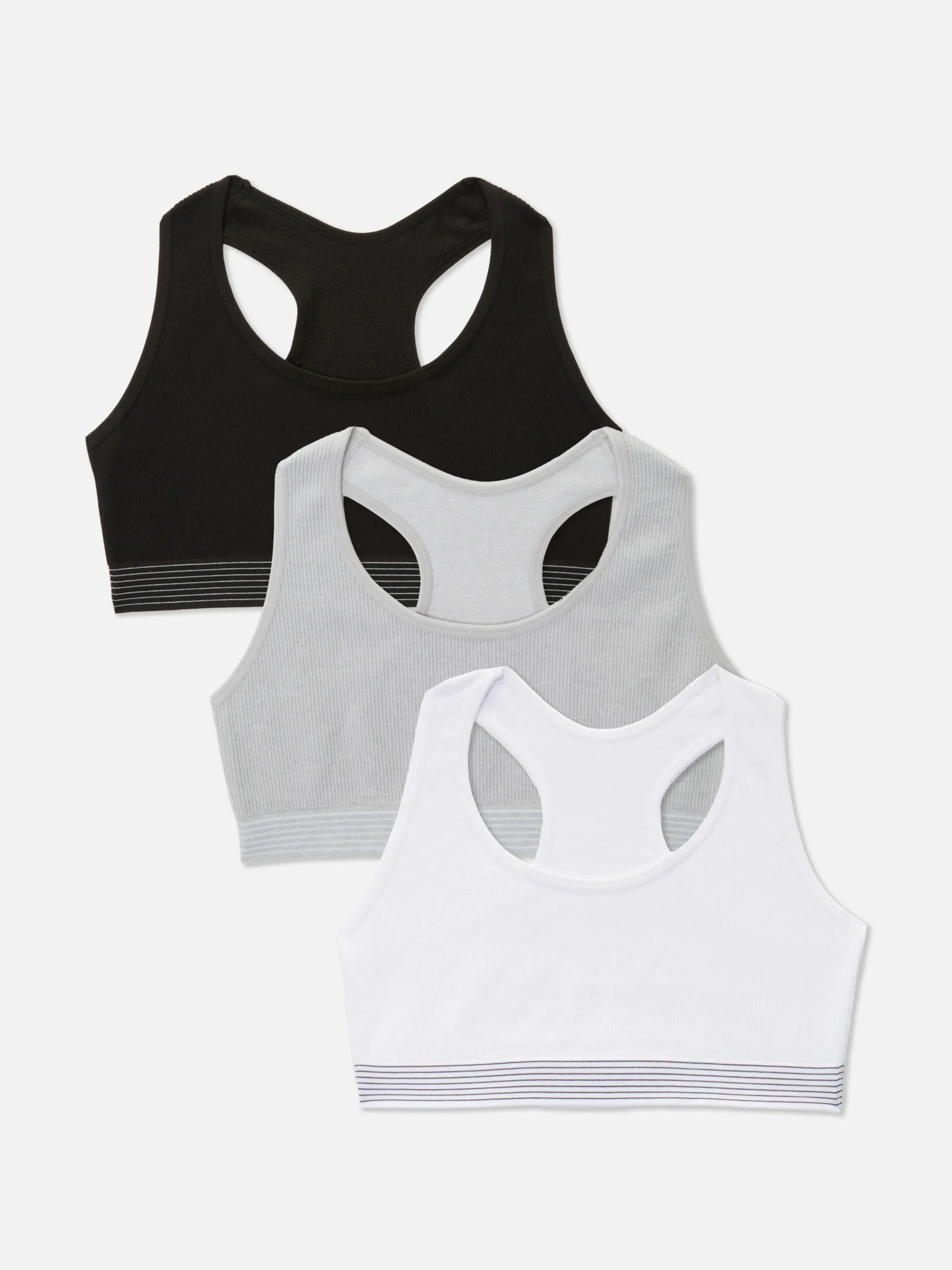 3-Pack Seamless Racerback Crop Tops|Primark Discount