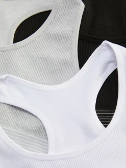 3-Pack Seamless Racerback Crop Tops|Primark Discount