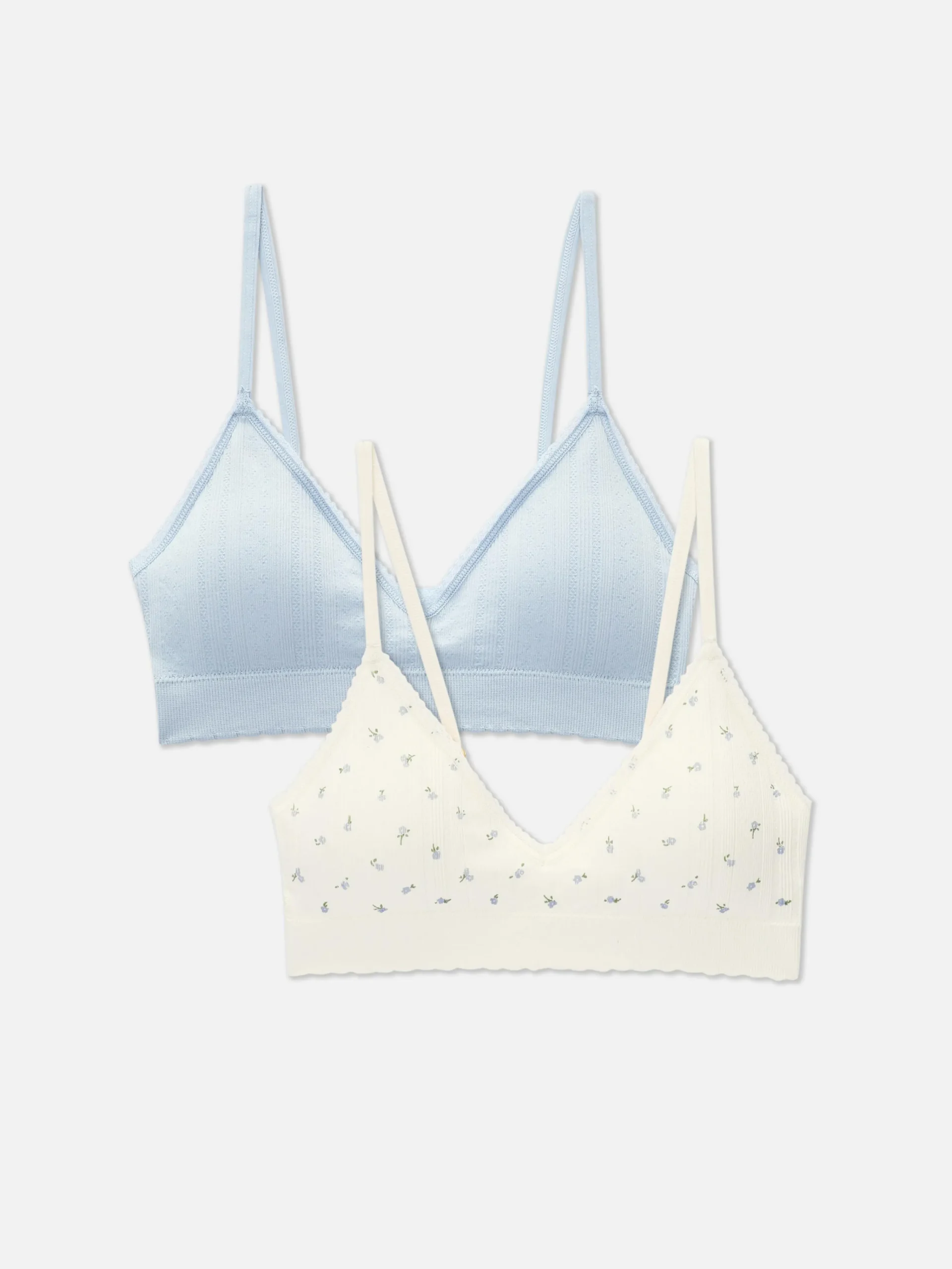 2-Pack Seamless Triangle Bralettes|Primark Online
