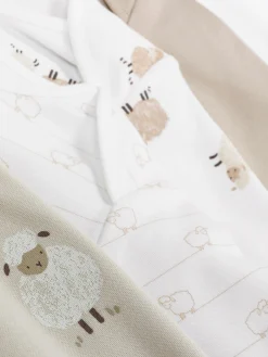 5-Pack Sheep Long Sleeve Bodysuits|Primark