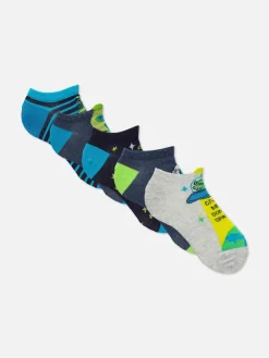 5-Pack Space Graphic Ankle Socks|Primark Clearance