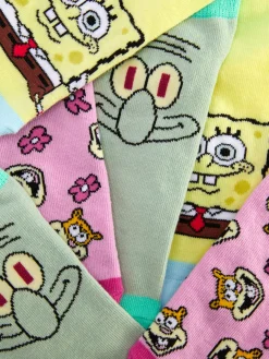 3-Pack SpongeBob SquarePants Sneaker Socks|Primark Sale