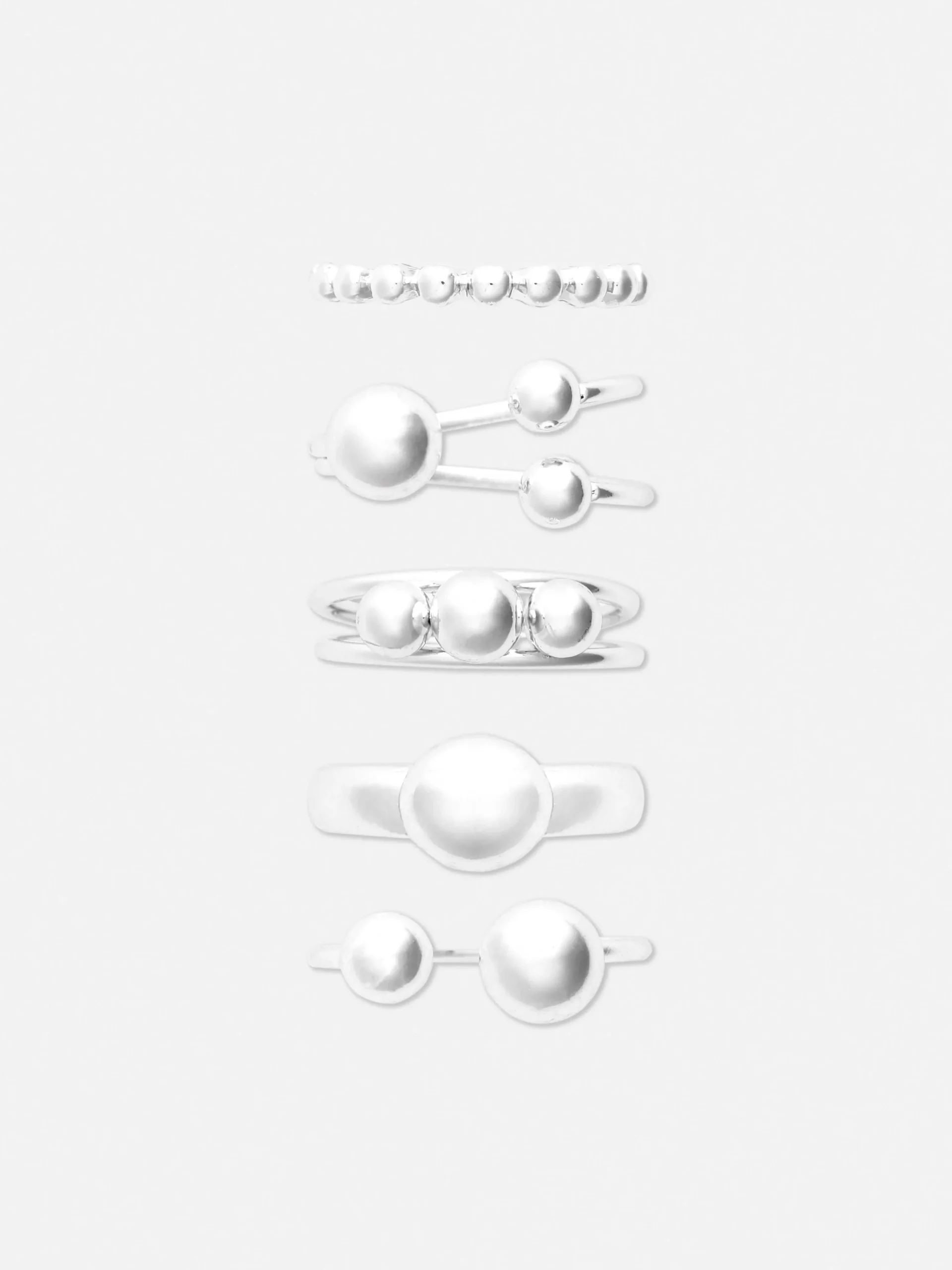 5-Pack Stackable Orb Rings|Primark Sale
