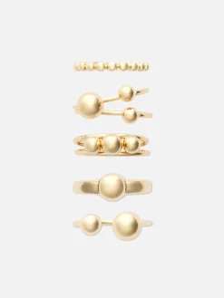 5-Pack Stackable Orb Rings|Primark Discount