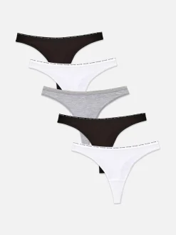 5-Pack Stretch Thongs|Primark Sale