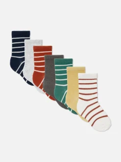 7-Pack Striped Ankle Socks|Primark Online