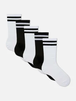 5-Pack Striped Sports Socks|Primark Clearance