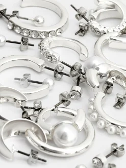 9-Pack Stud And Hoop Earrings|Primark Outlet