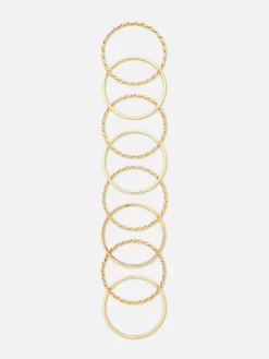 8-Pack Textured Bangles|Primark Online