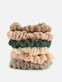 6-Pack Textured Micro Scrunchies|Primark Online