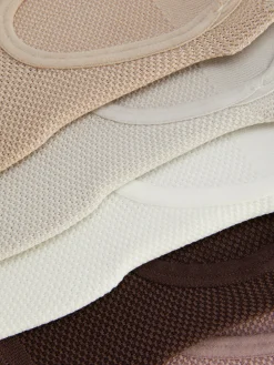 5-Pack Textured Tonal Footie Socks|Primark Clearance