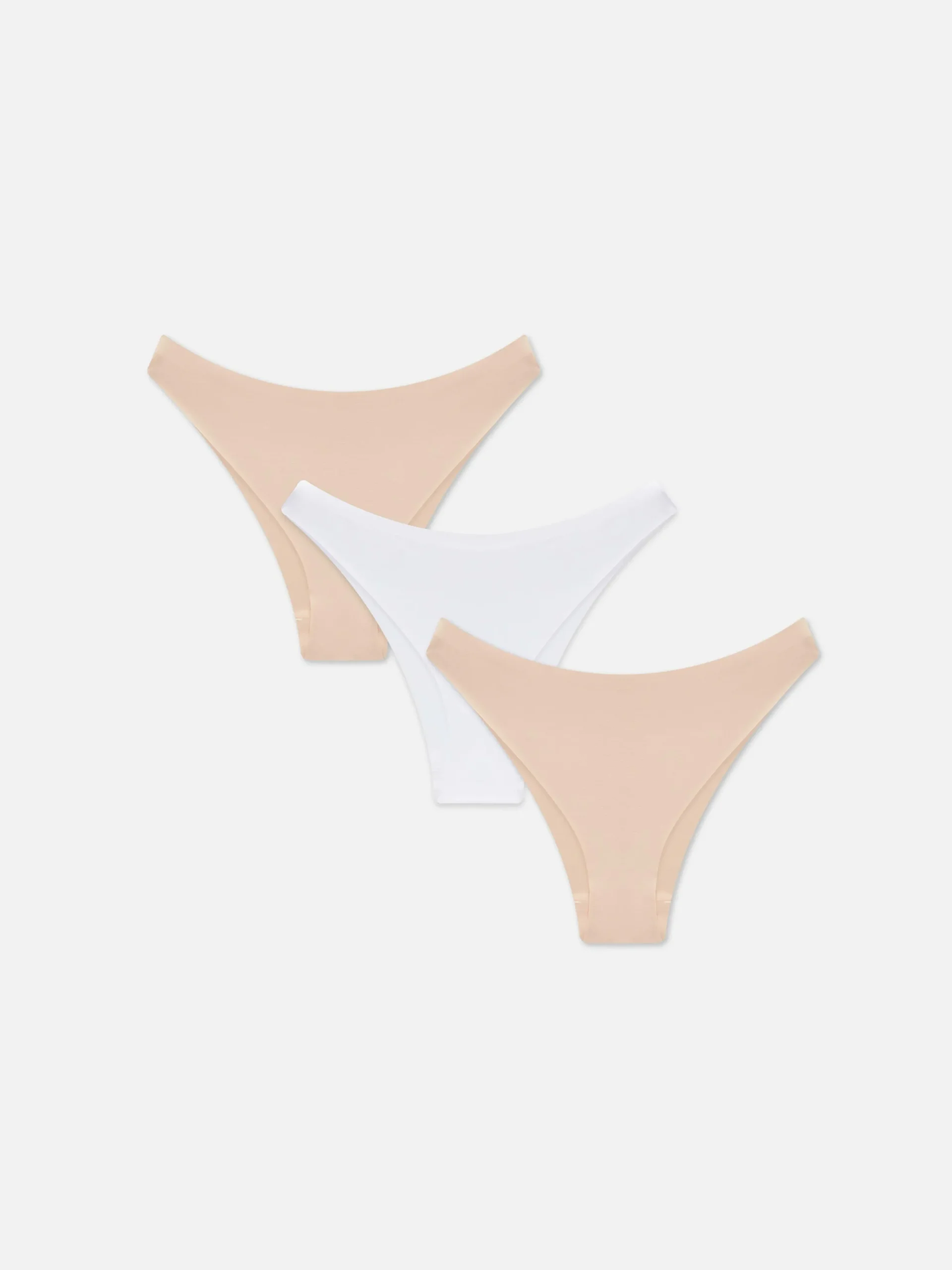 3-Pack Tonal Invisible Brazilian Briefs|Primark New