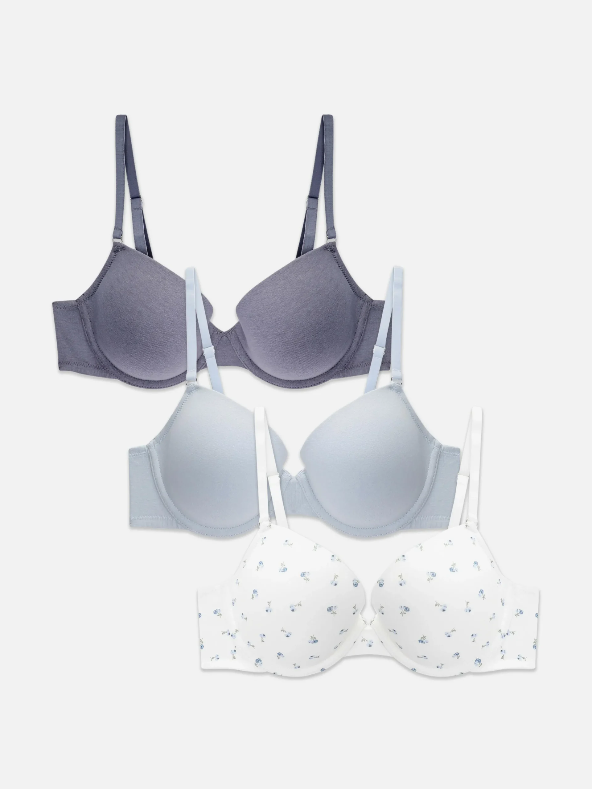 3-Pack T-Shirt Bras|Primark Discount