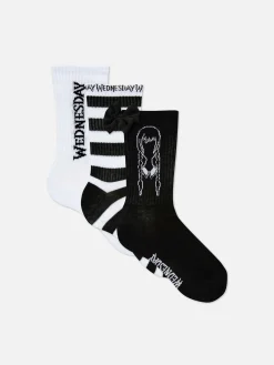 3-Pack Wednesday Addams Crew Socks|Primark Online
