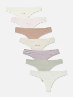7-Pack Weekday Thongs|Primark