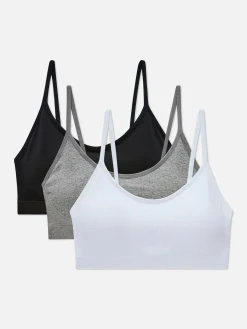 3-Pack Wireless Cropped Cami Bralette|Primark Outlet