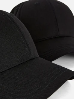 2-Pack Woven Baseball Caps|Primark Sale