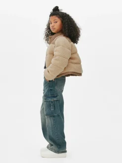 Panelled Borg Puffer Jacket|Primark Discount