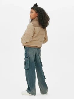 Panelled Borg Puffer Jacket|Primark Discount