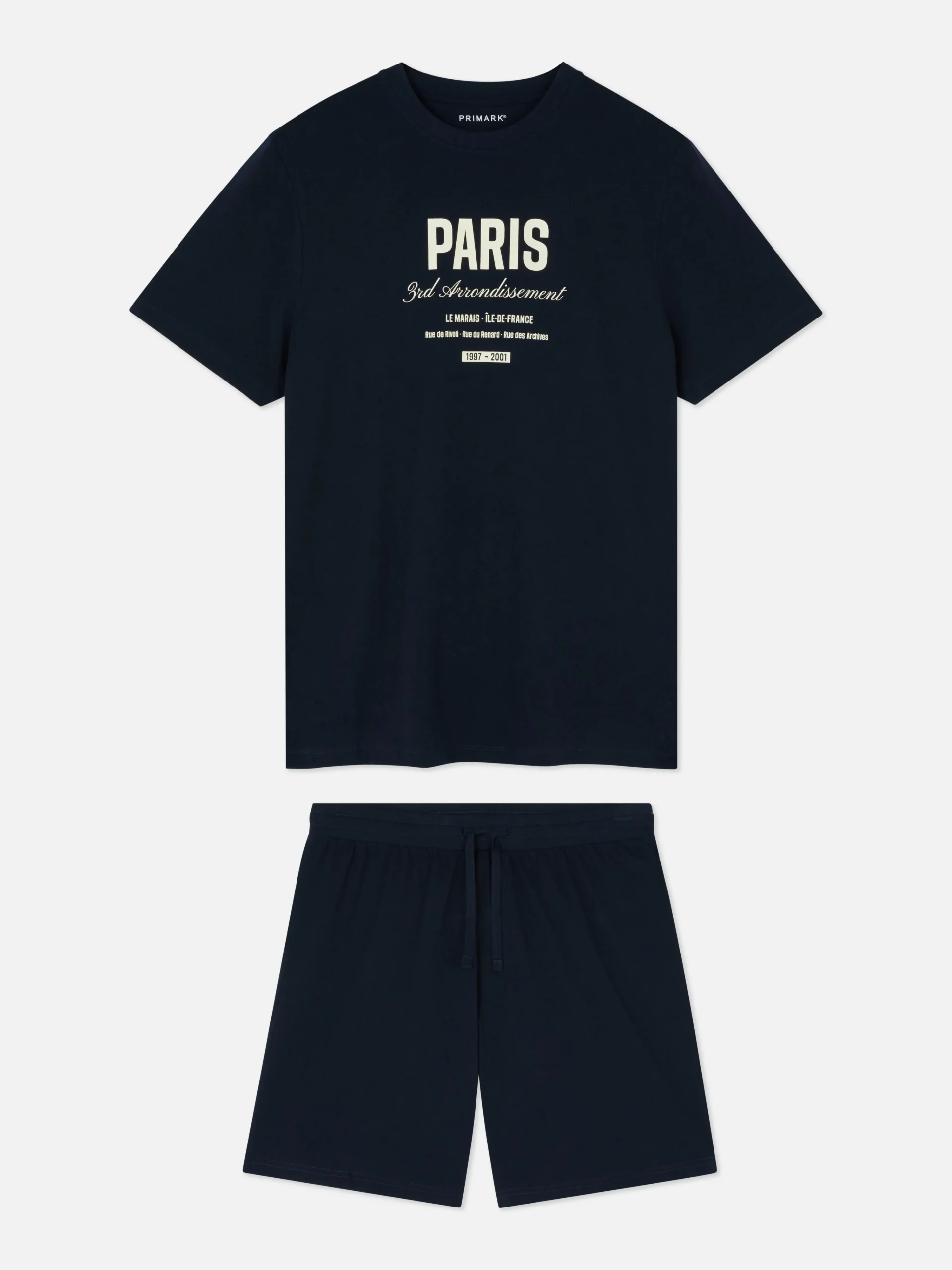 Paris T-Shirt And Shorts Pajamas|Primark Hot