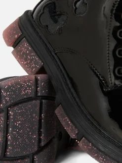 Patent Faux Leather Sparkle Sole Boots|Primark Best