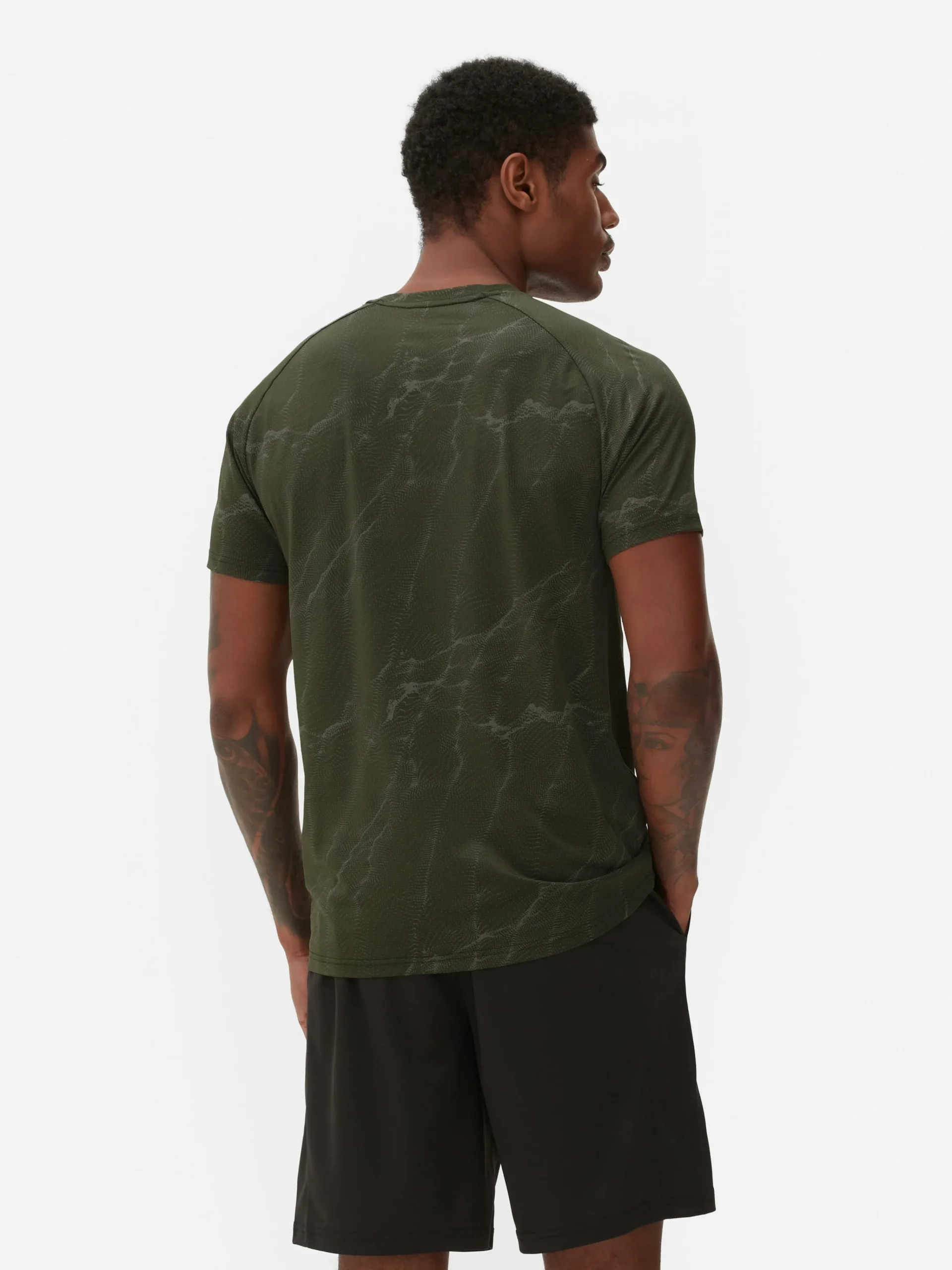 Patterned Performance T-Shirt|Primark New