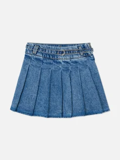 Pleated Denim Skirt|Primark Clearance