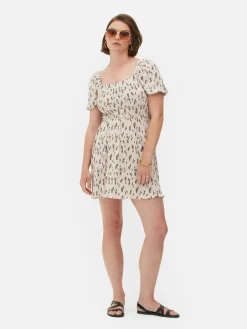 Plissé Shirred Mini Dress|Primark
