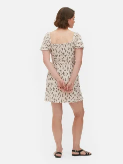 Plissé Shirred Mini Dress|Primark