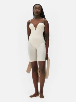 Plunging Cup Longline Shapewear Bodysuit|Primark Online