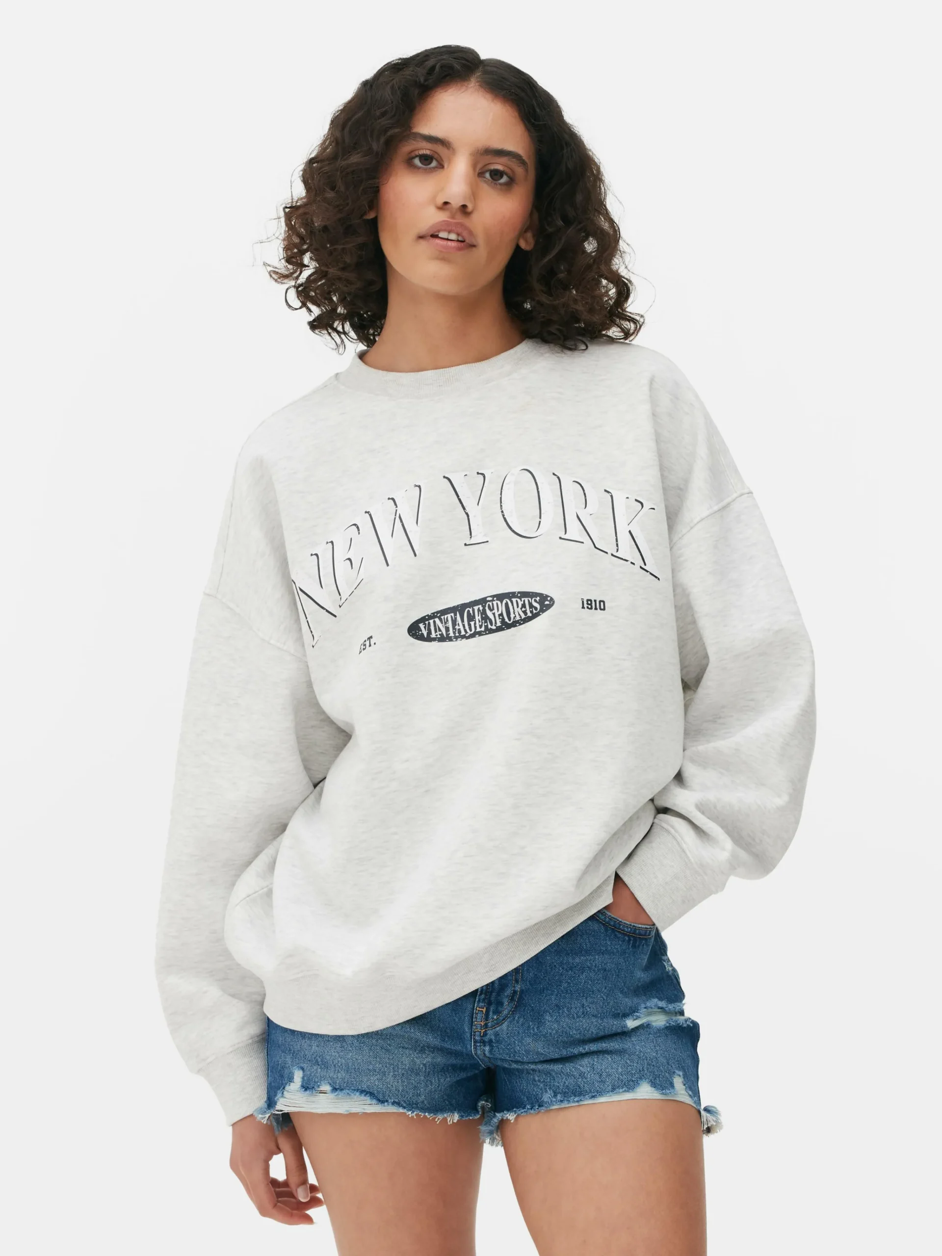 Printed Oversized Sweatshirt|Primark Hot