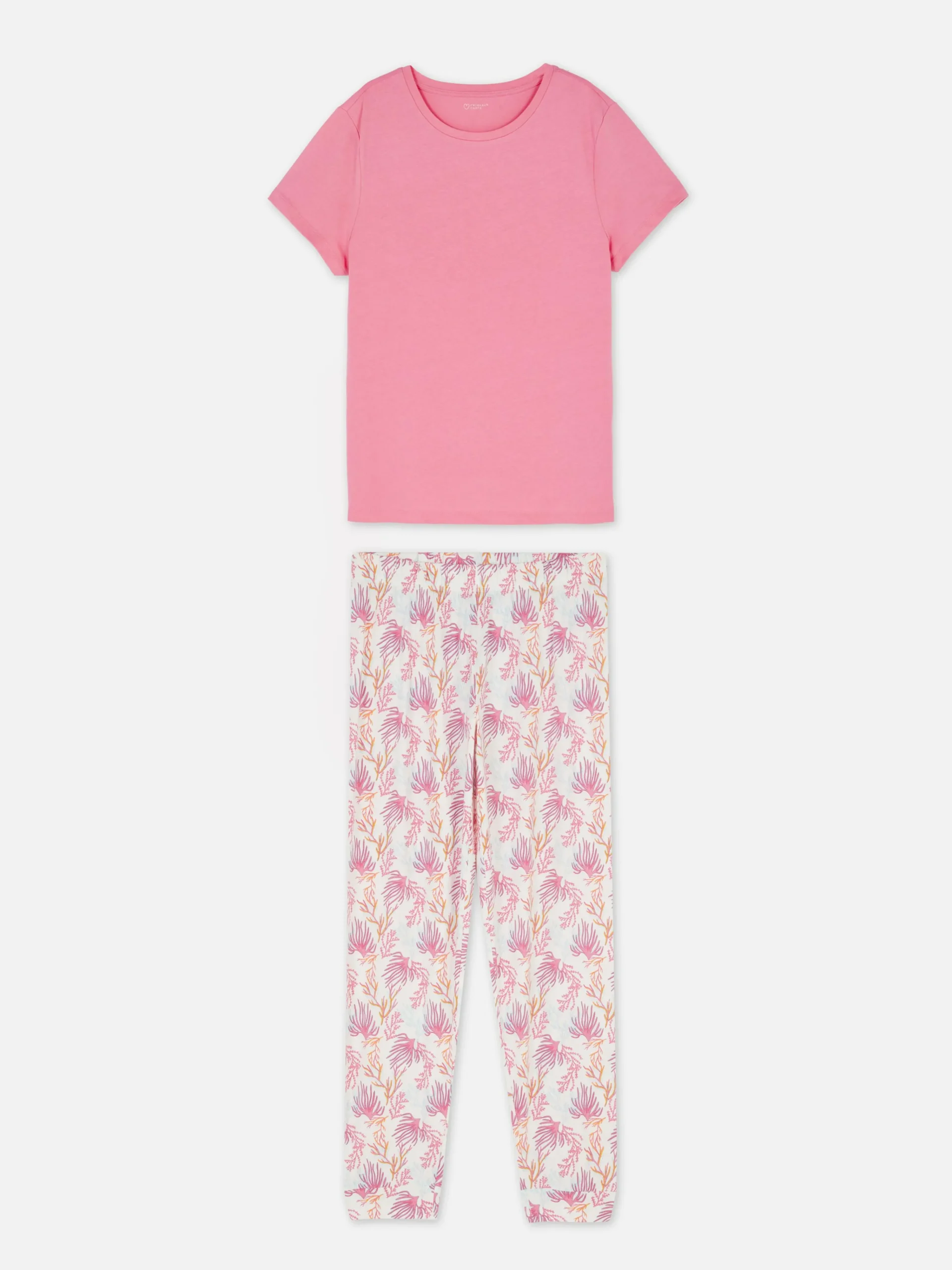 Printed Short Sleeve Pajamas|Primark New