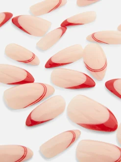 PS Pointed Gloss Contrast Tip Faux Nails|Primark Sale