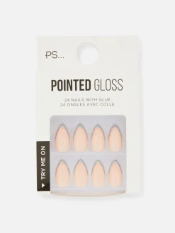 PS Pointed Gloss Glitter Faux Nails|Primark Online
