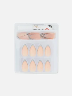 PS Pointed Gloss Glitter Faux Nails|Primark Online