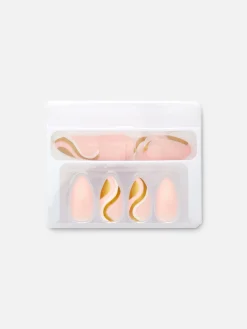 PS Pointed Gloss Swirl Faux Nails|Primark New