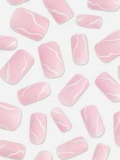 PS Square Gloss Swirled Faux Nails|Primark Online