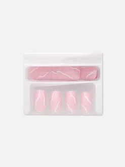 PS Square Gloss Swirled Faux Nails|Primark Online