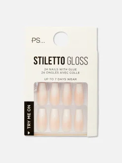 PS Stiletto Gloss Ombré Faux Nails|Primark Online