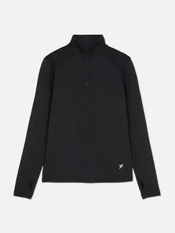 Quarter Zip Track Top With Thumb Holes|Primark Sale