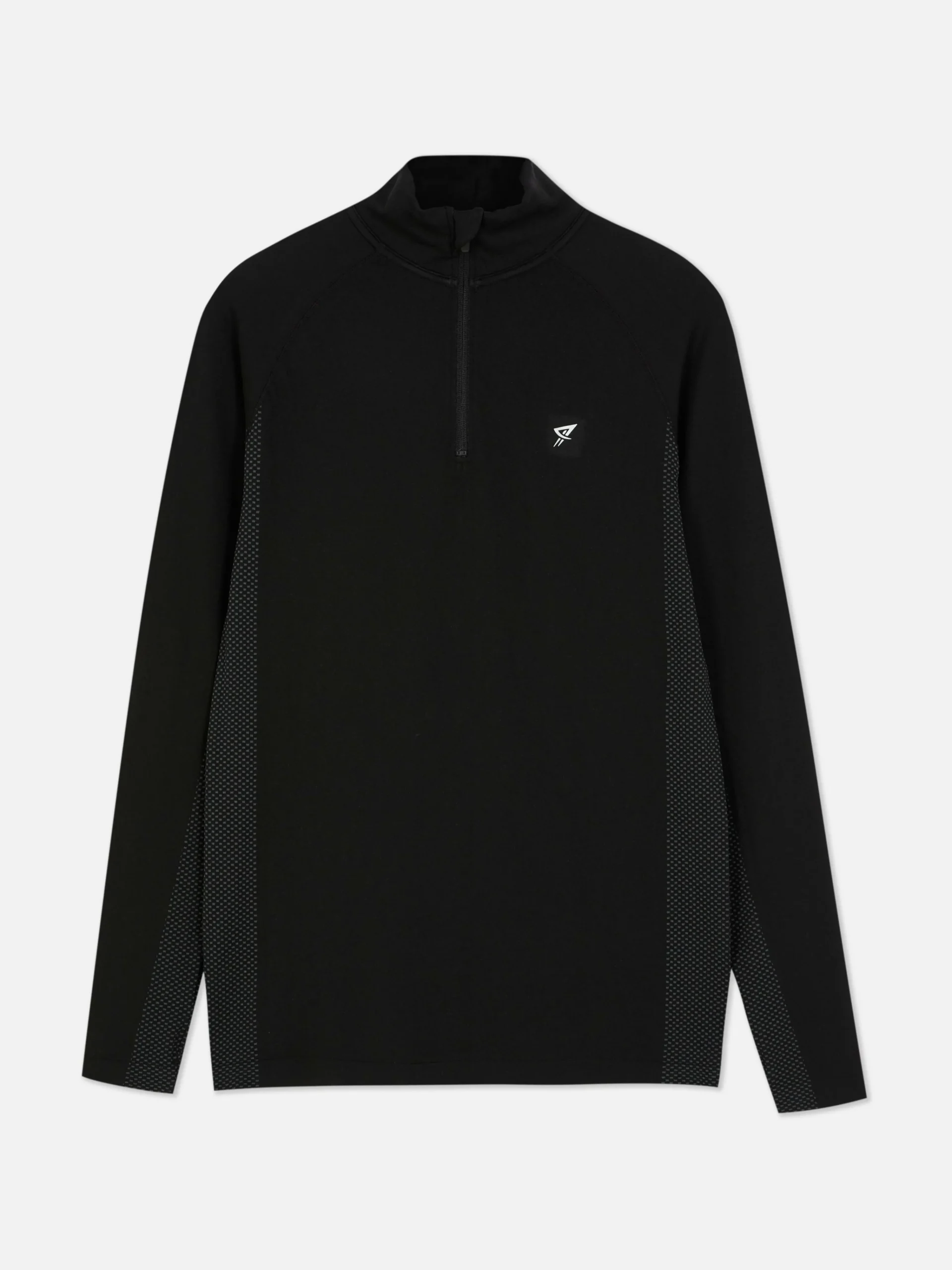Quarter-Zip Long Sleeve Gym Top|Primark Clearance