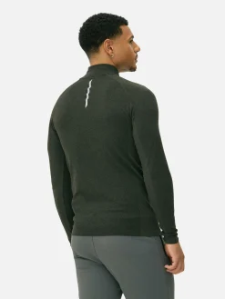 Quarter-Zip Long Sleeve Gym Top|Primark Outlet