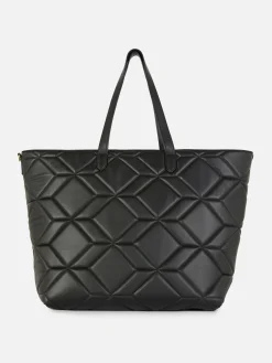 Quilted Faux Leather Shopper|Primark New