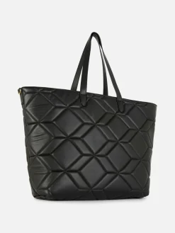Quilted Faux Leather Shopper|Primark New
