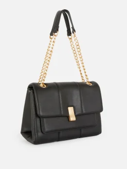 Quilted Flap Shoulder Bag|Primark Clearance