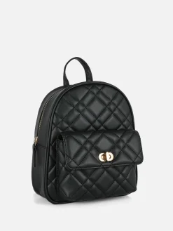 Quilted Mini Backpack|Primark
