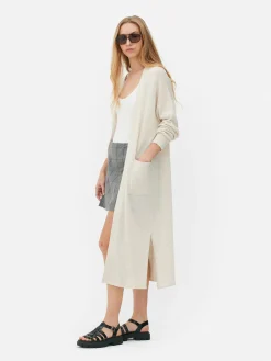 Relaxed Edge-to-Edge Maxi Cardigan|Primark Outlet