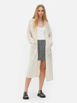 Relaxed Edge-to-Edge Maxi Cardigan|Primark Outlet