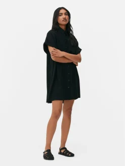Relaxed Fit Short Sleeve Shirt Dress|Primark Sale