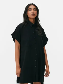 Relaxed Fit Short Sleeve Shirt Dress|Primark Sale